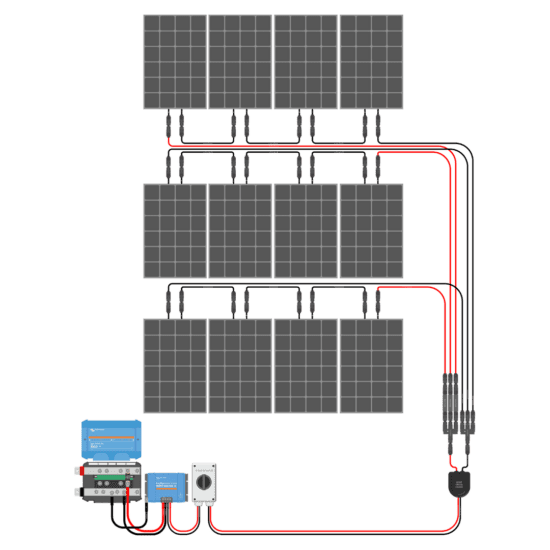 1200W Solar Charging Wiring Kit (12x 100W _ 24V Battery Bank)