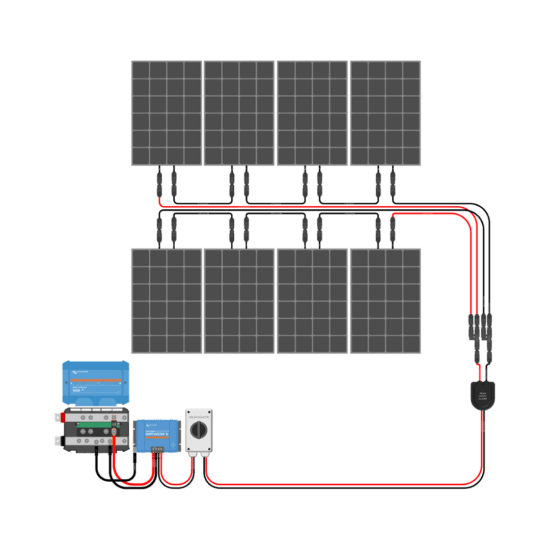 2000W Solar Charging Wiring Kit (8x 250W _ 24V Battery Bank)
