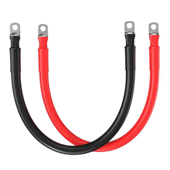 4/0 AWG x 3/8 Pre-Crimped Battery Cables - Red and Black (5ft)