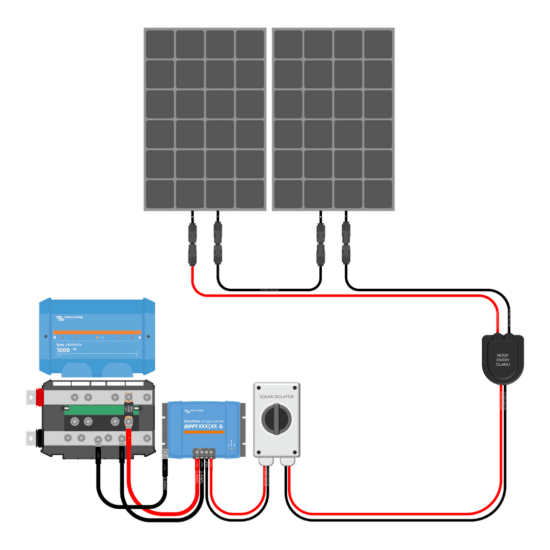 400W Solar Charging Wiring Kit (2x 200W _ 24V Battery Bank)
