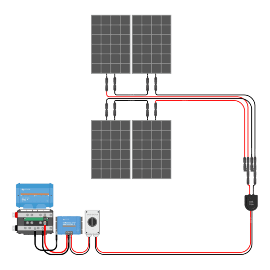400W Solar Charging Wiring Kit (4x 100W _ 24V Battery Bank)