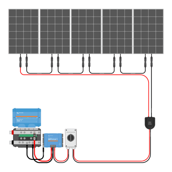 500W Solar Charging Wiring Kit (5x 100W _ 12V Battery Bank)