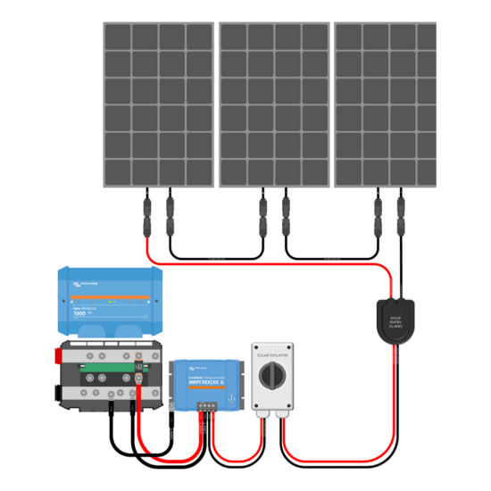 600W Solar Charging Wiring Kit (3x 200W _ 24V Battery Bank)