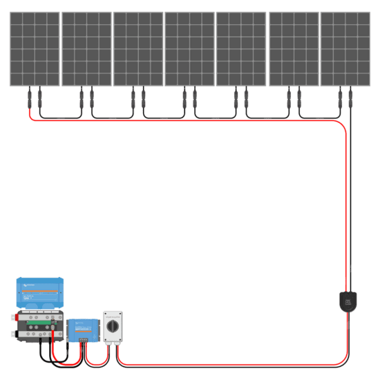 700W Solar Charging Wiring Kit (7x 100W _ 24V Battery Bank)