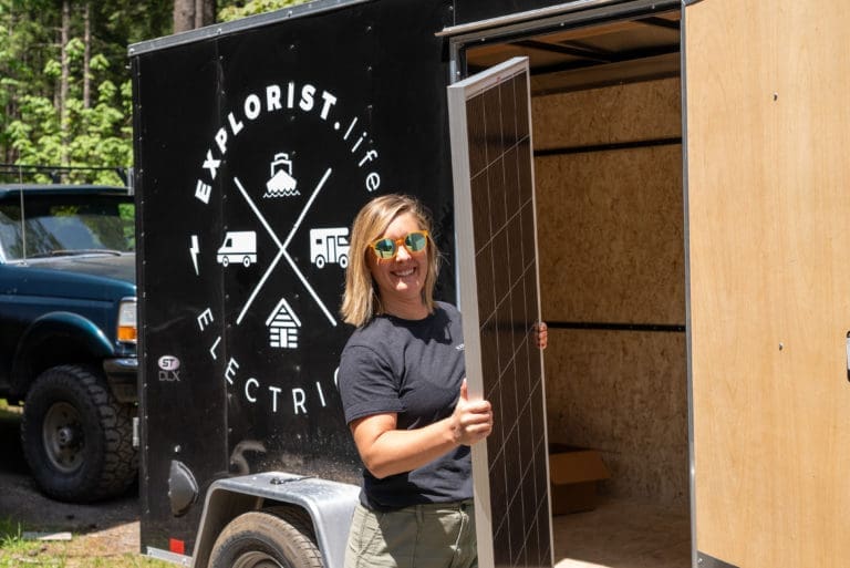 EXPLORIST.life - Services and Installations Image 3 - Morgan holding solar panel