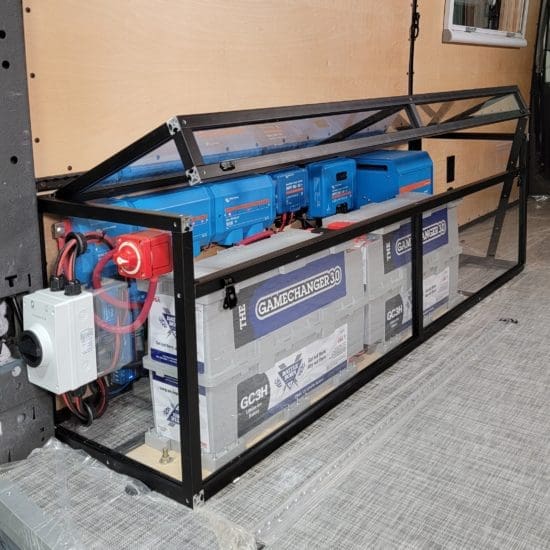 EXPLORIST.life Ford Transit 540Ah - 3k 24V Inverter - 580W to 1700W Dual Solar Array