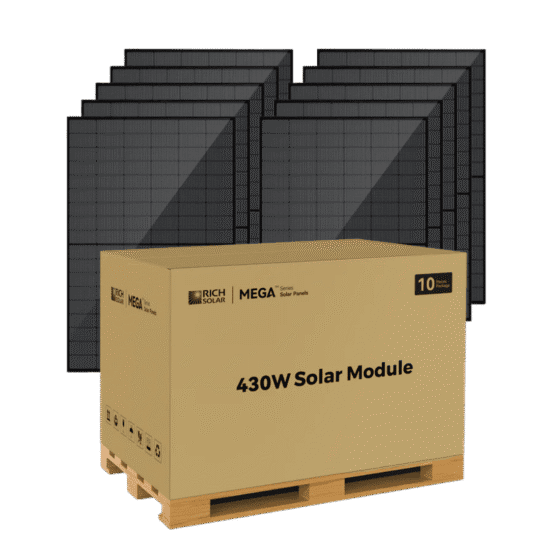 Rich Solar Mega 430 Watt Bifacial Solar Panels – Pallet Bundle